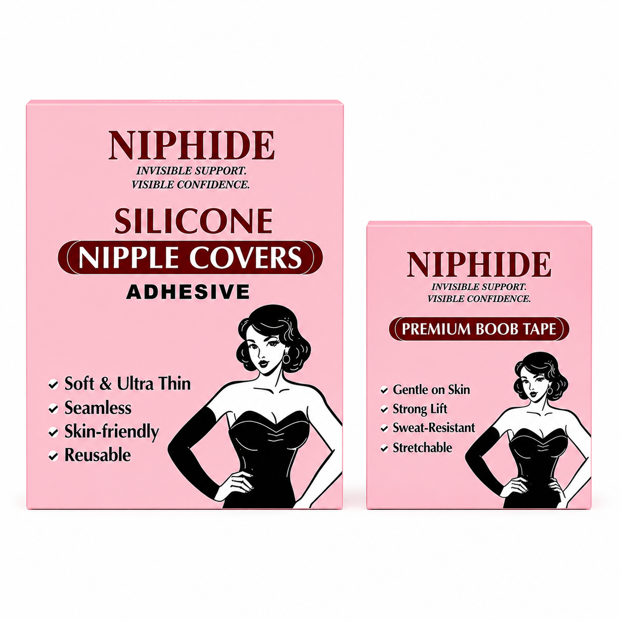 Adhesive Nipple Cover (10 cm)+(7.5 cm) Boob Tape