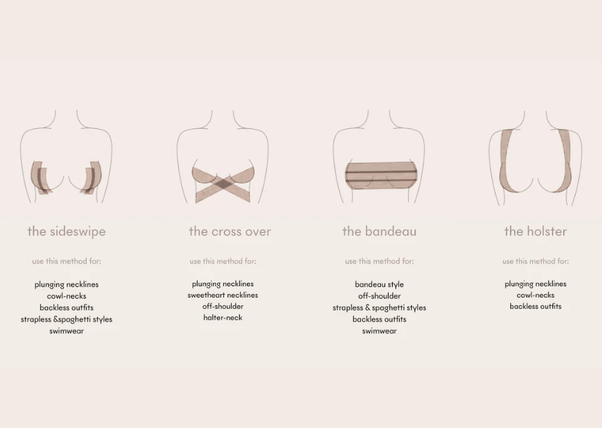 Apply and lift boob tape